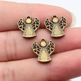 10pcs 16x15mm 3 Colors Antique Bronze Color Antique Silver Color Antique Gold Color Angels Watching Over Me Charms