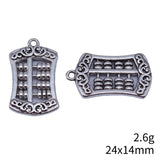 10pcs 24x14mm 2 Colors Antique Silver Color Gold Color Chinese Style Abacus Charm For DIY Jewelry Making