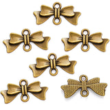 25 pcs 4 color Antique silver color Metal Bow Charms Pendants For Jewelry Making Diy Handmade Jewelry 20*10mm N104