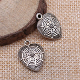 10pcs 15x20mm 2 Colors Antique Bronze Color Antique Silver Color Heart Charms For DIY Jewelry Making