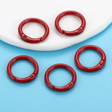 20/25/30/35/41mm Multi-colors Mixed Spray painting Alloy Keychain DIY Jewelry Making Findings V161