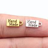 40pcs 15x7mm 2 Colors Antique Silver Color Antique Gold Color Hand Made Charms For DIY Jewelry Making