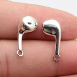 10pcs 21x8.5x5.9mm Antique Silver Color Earphone Charms For DIY Jewelry Making