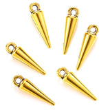 40pcs 6Color Conical shape Charms Round Pendant For Bracelets Necklace Jewelry Making DIY Handmade Alloy accessories 14.5x4mm