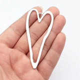2pcs 84x37mm 5 Colors Hollow Heart Charms For DIY Jewelry Making