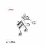 Zinc alloy 10-30pcs Multiple styles Antique Silver plated musical instrument Charms for bracelet necklace DIY jewelry Pendant