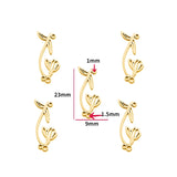 2pcs 12 styles Stainless Steel Flowers Charms Connection For Bracelets DIY Jewelry Making Supplies Jewelry Connector Bulk W433