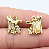 10pcs 21x16mm 3 Colors Ancient Egyptian God Of Death Anubis Charm