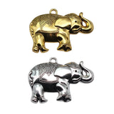 5pcs 27x40mm 2 Colors Antique Silver Color Antique Gold Color Elephant Charms For DIY Jewelry Making