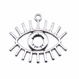 10pcs 26x22mm 2 Colors Antique Bronze Color Antique Silver Color Eye Charms For DIY Jewelry Making
