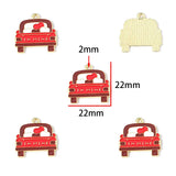 10-Piece Red Valentine's Day Enamel Charm Bracelet, Earrings, Metal Keychain Pendant Jewelry Accessories Set W577