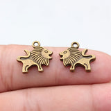 5pcs 16x15mm 2 Colors Antique Bronze Color Antique Silver Color Lion Charms For DIY Jewelry Making