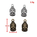 20pcs 16x8mm 2 Colors Antique Bronze Color Antique Silver Color Double Sided Buddha Charms For DIY Jewelry Making