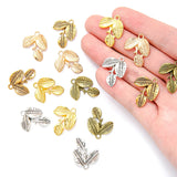20Pcs 24*20mm 5 Color Charms leaf Metal Alloy Pendants for Earring Necklace Jewelry Making DIY Handmade