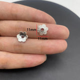20-40pcs silver Alloy Flower Holder Partition Bead Cap Bead Holder Cap DIY Step Shaking Hairpin Hairpin Crown Accessories V149