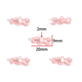 10Pcs Pink Bow Pendant Premium Alloy Jewelry Components for DIY Necklaces Earrings Bracelets and Other Jewelry Making Materials