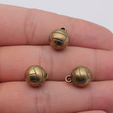 5pcs 14x11mm 3 Colors Antique Bronze Color Antique Silver Color Antique Gold Color 3D Volleyball Charms