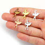 20pcs 5 colors Dancing girl Charms For Necklace Bracelet Keychain pendant DIY Jewelry Making 22*15mm I135