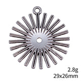 10pcs 29x26mm 3 Colors Antique Bronze Color Antique Silver Color Antique Gold Color Circular Geometric Sun-Shaped Charms