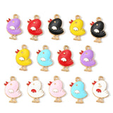 10pcs Enamel Charms Cute Cartoon chick Pendants Charms For Jewelry Making Supplies DIY Handmade Bracelets Earrings Accessories