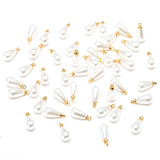 20Pcs 2colour Multiple models Imitation Pearl Drop Pendant  ABS DIY Earrings Crafts Zipper DIY Making Findings Z2