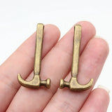 5pcs 40x19mm 2 Colors Antique Bronze Color Antique Silver Color Hammer Charms For DIY Jewelry Making