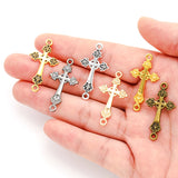 10pcs 6 Color cross Charm for Key Chain Bracelet Necklace earring Pendant  DIY Handmade Jewelry Accessories 16*31mm T108