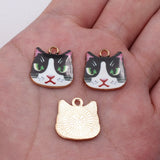 10pcs 16x17mm Kc Gold Color Cat Charms For DIY Jewelry Making