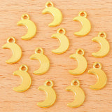 50pcs 6 colors alloy mini moon Charm For DIY Necklace Bracelet Earrings Pendant Jewelry Crafts Making Accessories L635