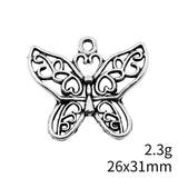 10pcs 26x31mm 2 Colors Antique Bronze Color Antique Silver Color Butterfly Charms For DIY Jewelry Making