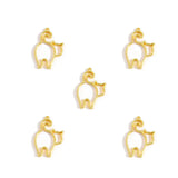 10-Piece Cat-Shaped Metal Frame Alloy Charms DIY Jewelry Making Necklace Bracelet Earrings Pendants Keychains Bag Charms D9356