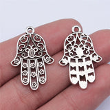 10pcs 30x20mm 2 Colors Antique Bronze Color Antique Silver Color Hand Palm Charms For DIY Jewelry Making