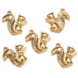10pcs Squirrel Charms Tibetan Silver Bronze Pendants Antique Charm Jewelry Making DIY Handmade Craft 21*18mm D984