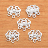 20Pcs 5 Colors Alloy flower charm For Bracelets Necklaces Pendant Diy Handmade Jewelry Making 14*13mm G126