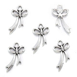30pcs 7 colors Bow Charms Pendants for Bracelet Necklace DIY Jewelry Making Finding Accessories 20*11mm N127