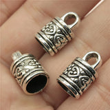 4 tapones de borlas de 16 x 10 x 10 mm, 2 colores, para hacer joyas hechas a mano.