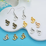 25pcs 5 Color 3D Digital Charm for Bracelet Necklace earring Pendant  DIY Handmade Jewelry Accessories 12*16mm S124