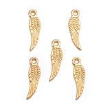 70pcs 6 Color Small wings Charm Alloy Metal For earring necklace Pendants DIY Handmade Jewelry Accessories Making 19*5mm D405