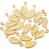 50pcs 14*6mm New Product 6 colors small leaves Charms Necklace Pendant Bracelet Jewelry Making Handmade Crafts diy Supplies