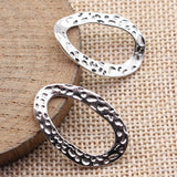 20pcs 28x18mm 3 Colors Hammered Irregular Oval Circle Pendant