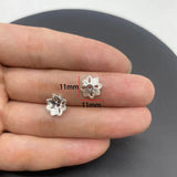 20-40pcs silver Alloy Flower Holder Partition Bead Cap Bead Holder Cap DIY Step Shaking Hairpin Hairpin Crown Accessories V149