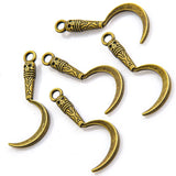 20PCS 5 Colors Zinc alloy sickle Charms For DIY Earrings Bracelet Necklace Handmade Jewelry Accessories Making M90