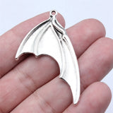 5pcs 32x53mm 2 Colors Antique Silver Color Gun Black Color Dragon Wings Charms For DIY Jewelry Making