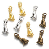 20pcs Cat Charms 3 colors Pendant Fit Bracelets Necklace Jewelry Making DIY Accessories 18*8mm D961
