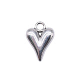 10pcs 16x11mm 2 Colors Antique Bronze Color Antique Silver Color 3D Heart Charms For DIY Jewelry Making