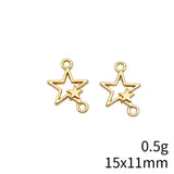 40pcs 15x11mm 2 Colors Star Connector Five-Pointed Star Connector For DIY Jewelry Making Handmade Jewelry Findings