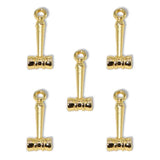 10Pcs Antique Silver Alloy Hammer-Finish Jewelry Pendants 18*6.5mm 6 Colors for Handmade DIY Jewelry Making Accessories J523