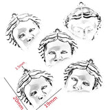 4 colors 10pcs Fashion CreativityHalf People Face Pendant for DIY Women Men Bracelet earrings Necklace Jewelry Making I1125