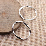 10pcs 33x27mm 5 Colors Irregular Hollow Twisted Geometric Elliptical Circle Charms For DIY Jewelry Making