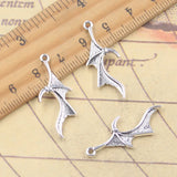 20 piezas dijes alas de dragón alas de murciélago 31x13mm colgantes de Color plata antigua fabricación DIY joyería tibetana hecha a mano